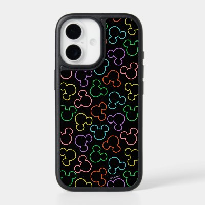Neon Mickey Mouse Icon Toss Pattern iPhone 17 Case