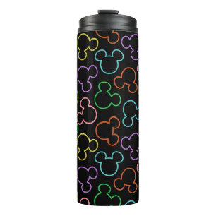 Neon Mickey Mouse Icon Toss Pattern Thermal Tumbler