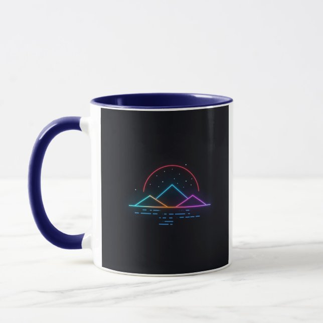Neon Minimal Winter Aesthetic Design Mug (Left)