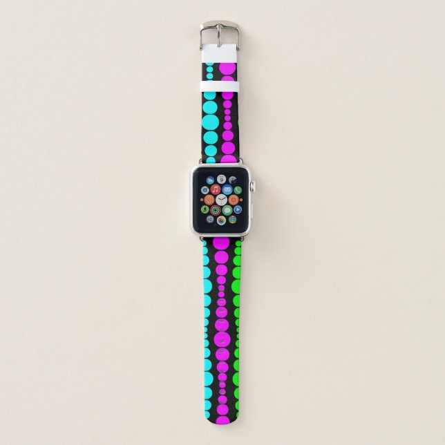 Neon Modern Rectangles  Apple Watch Band (Front)