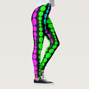 Neon Modern Rectangles Leggings