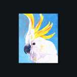 Neon Mohawk - Cockatoo Canvas Print<br><div class="desc">Neon Mohawk I by Jennifer Paxton Parker. A tropical cockatoo rocks a neon-colored mohawk. | 162732Z</div>