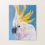 Neon Mohawk - Cockatoo Jigsaw Puzzle<br><div class="desc">Neon Mohawk I by Jennifer Paxton Parker. A tropical cockatoo rocks a neon-colored mohawk. | 162732Z</div>