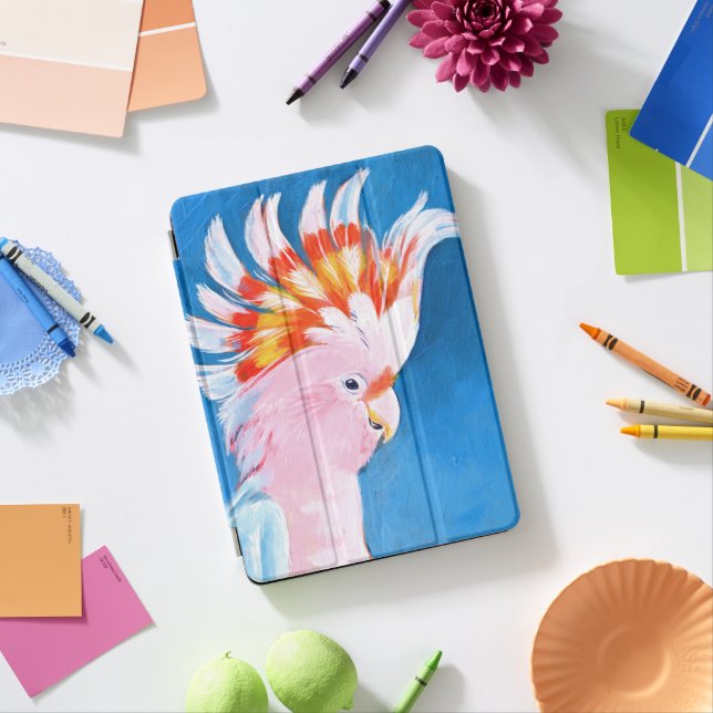 Neon Mohawk - Pink Cockatoo iPad Pro Cover (Desk)