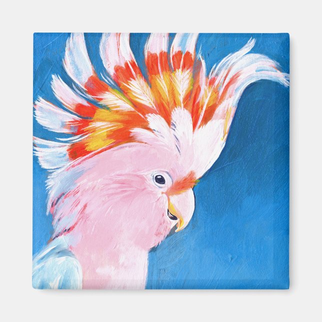 Neon Mohawk - Pink Cockatoo Magnet (Front)