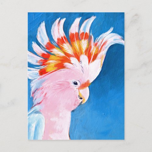 Neon Mohawk _ Pink Cockatoo Postcard