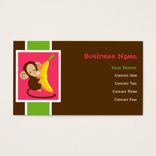 Neon Monkey Business Cards