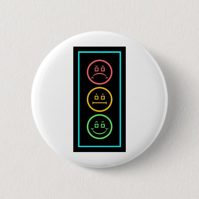 Neon Moody Stoplight Button (Front)