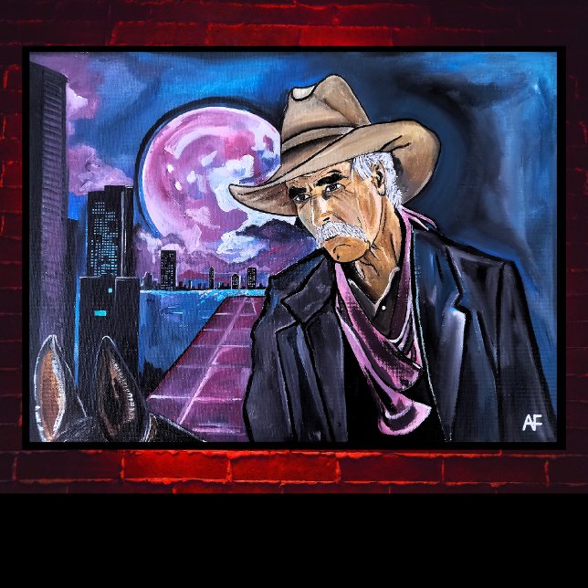 Neon Moon Painting by Alfred Fox Canvas Print (Creator Uploaded)