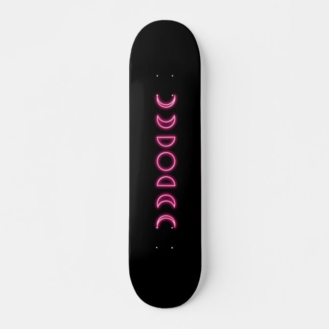 Neon Moon Phases Skateboard (Front)
