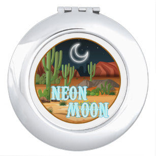 Neon Moon - Western Country Side - Cactus Compact Mirror