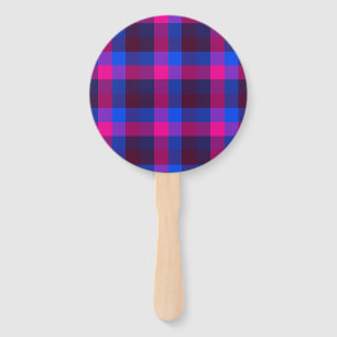 Neon mosaic fusion hand fan