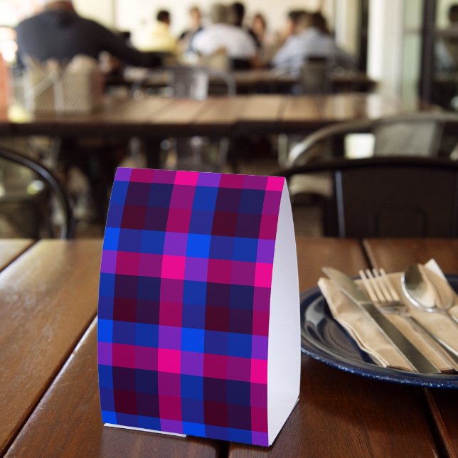 Neon mosaic fusion  paper table tent  (Insitu(Restaurant))