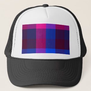 Neon mosaic fusion trucker hat