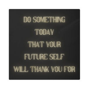 Neon Motivational Quote Wall Art