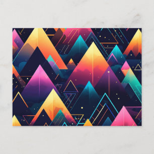 Neon Mountains Postcard