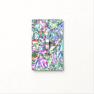 Neon Multicolor Lines Light Switch Cover