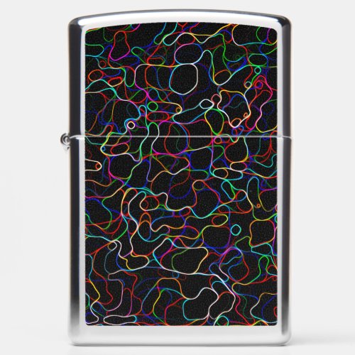 Neon Multicolor Lines Zippo Lighter