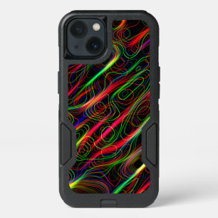 Neon Multicolored Curved Lines iPhone 13 Case