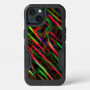 Neon Multicolored Curved Lines iPhone 13 Case