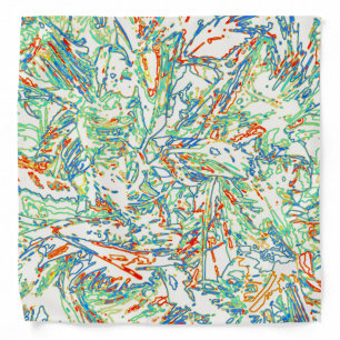 Neon Multicolored Curvy Line Pattern -COOL Bandana