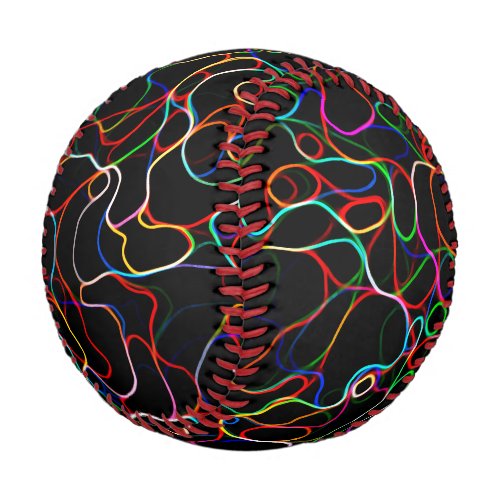 Neon Multicolored Curvy Line Pattern _COOL Baseball