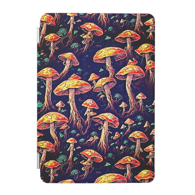 Neon Mushroom Magic iPad Mini Cover (Front)