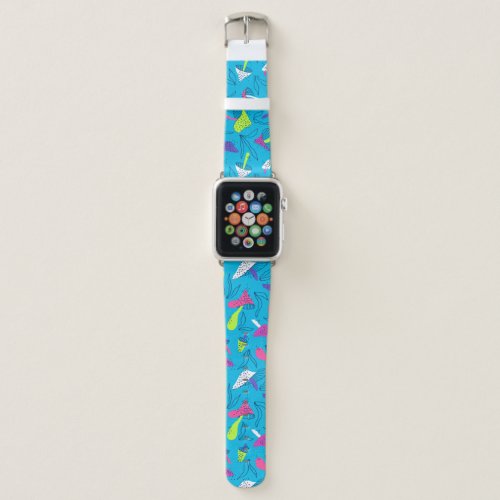 Neon Mushroom Pattern Apple Watch Band