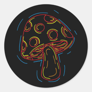 Neon Mushroom Sticker