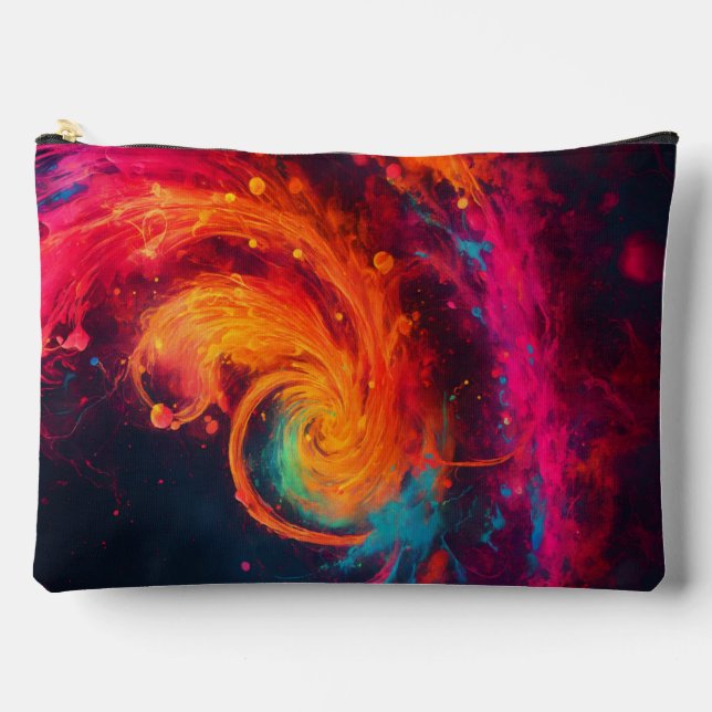 Neon Mystical Swirls Print Tote Bag (Front)