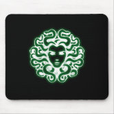 Snake Head Girl Medusa' Mouse Pad