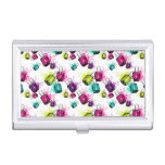 Neon Nail Polish Pattern Business Card Case