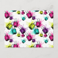 Neon Nail Polish Pattern
