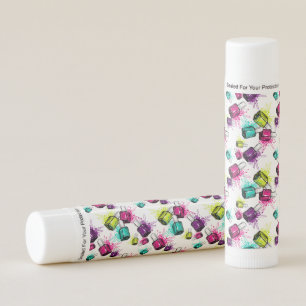 Neon Nail Polish Pattern Lip Balm