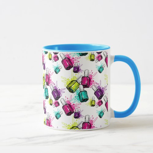 Neon Nail Polish Pattern Mug