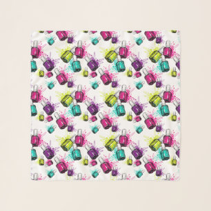 Neon Nail Polish Pattern Scarf
