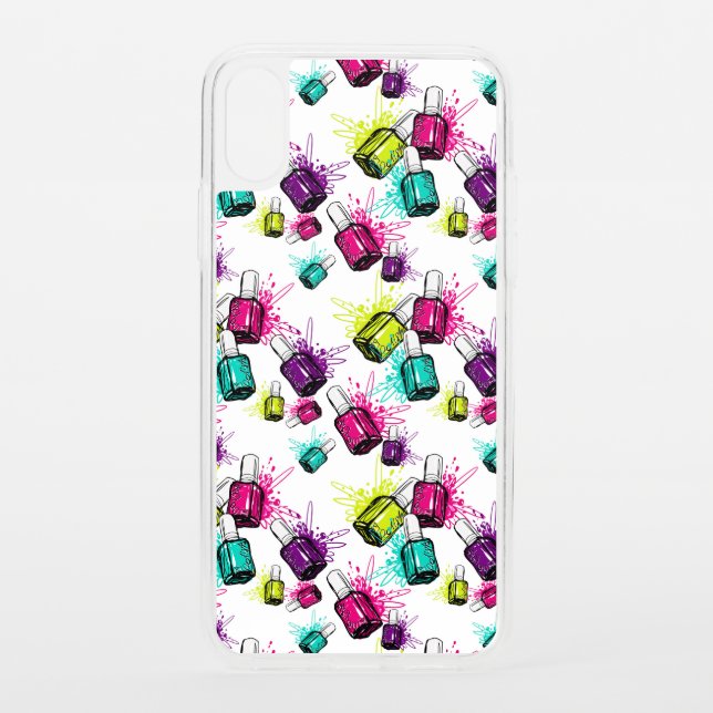 Neon Nail Polish Pattern Uncommon iPhone Case (Back)