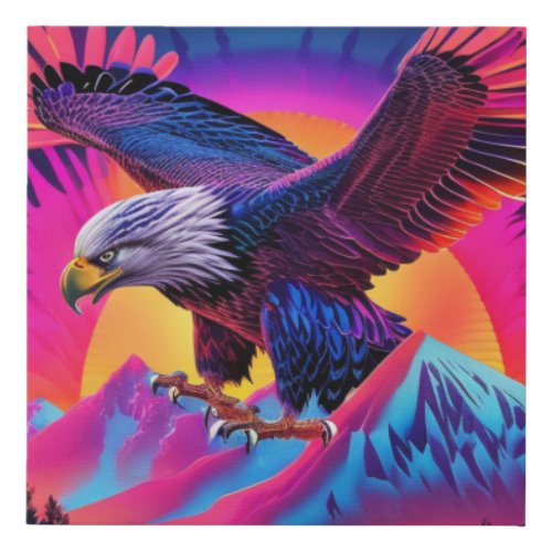 Neon Nature Adler Vision unique beauty Faux Canvas Print