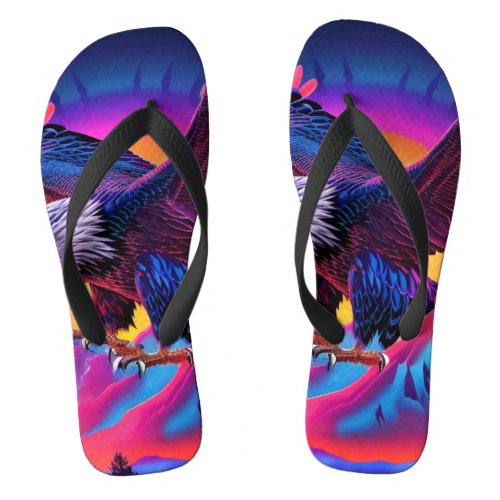 Neon Nature Adler Vision unique beauty Flip Flops