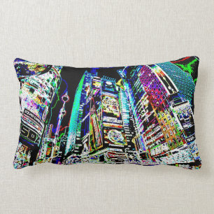Neon New York City Lumbar Pillow