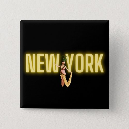 Neon New York  Vintage Beauties   Button