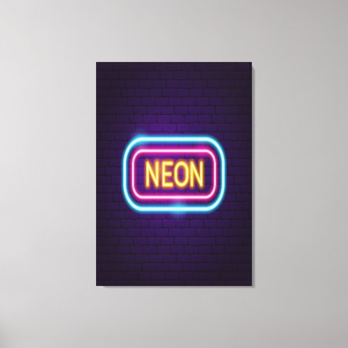 Neon Night Canvas Print