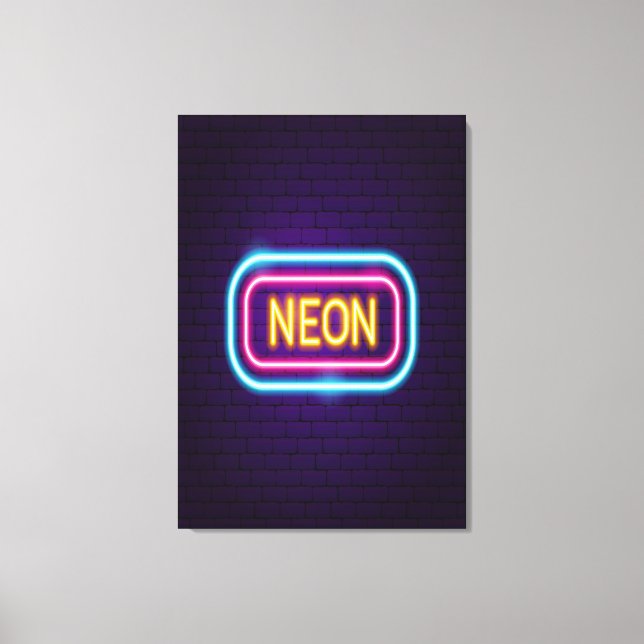 Neon Night Canvas Print (Front)