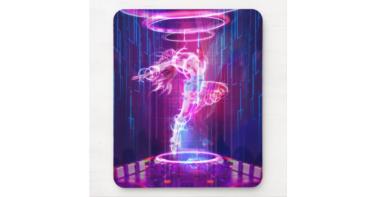 Neon Night Club Dancer Mouse Pad | Zazzle