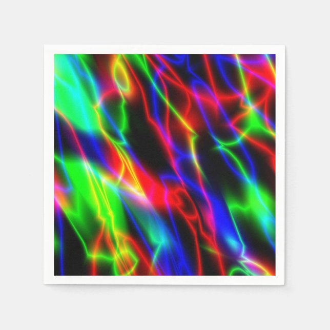 Neon Night Cocktail Napkin (Front)