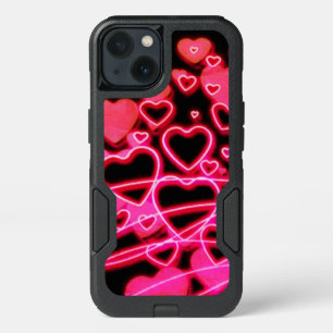 "Neon Night Party" Hearts and Love iPhone 13 Case