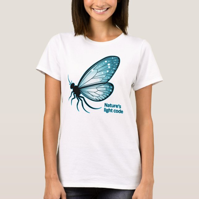 Neon Nightfairies – Glow-in-the-Dark Butterfly Art T-Shirt (Front)