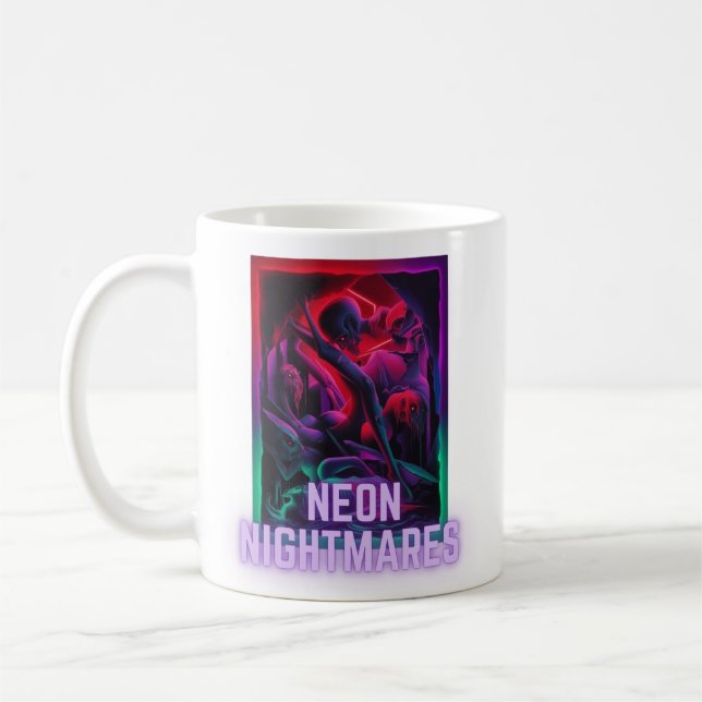 Neon Nightmares - Dream darkly Coffee Mug (Left)
