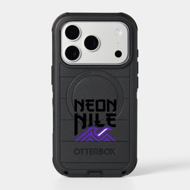 NEON NILE Wave Logo iPhone OtterBox Case (Back)