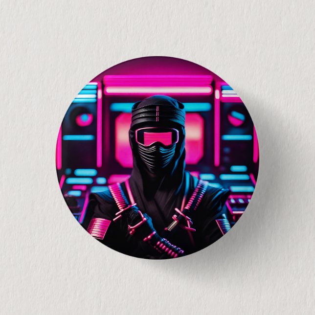 neon ninja button (Front)